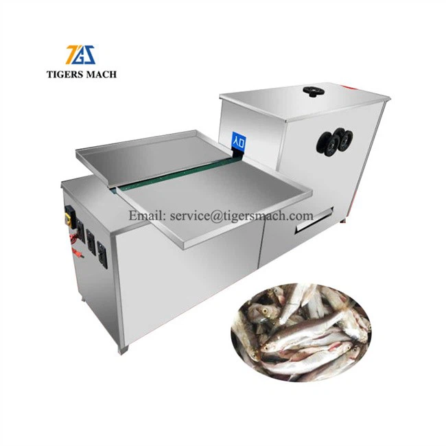 Fully automatic cleaned fish making machine from fishes splitters and fish belly openers viscera removers