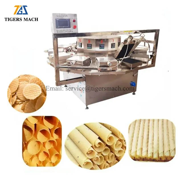 Egg Roll Making Machine For Wafer Stick And Ice Cream Cone